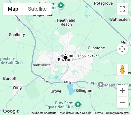 Map of affordable wedding photographer coverage in Leighton Buzzard, Bedfordshire, East of England
