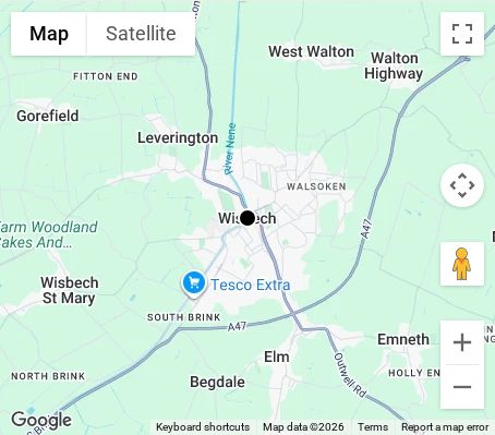 Map of affordable wedding photographer coverage in Wisbech, Cambridgeshire, East of England