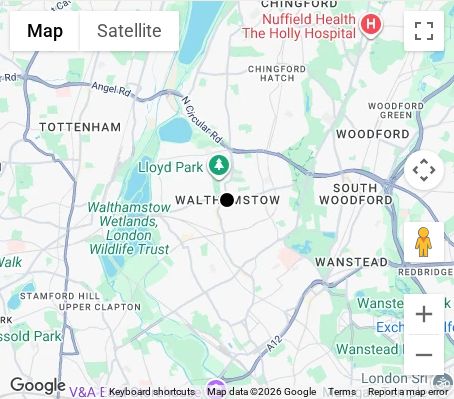 Map of affordable wedding photographer coverage in Waltham Forest, East London, London