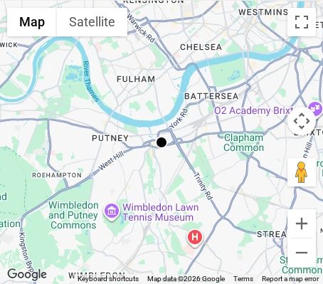 Map of affordable wedding photographer coverage in Wandsworth, South London, London