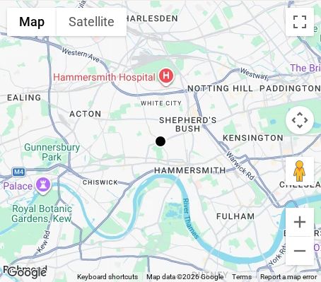 Map of affordable wedding photographer coverage in Hammersmith and Fulham, West London, London