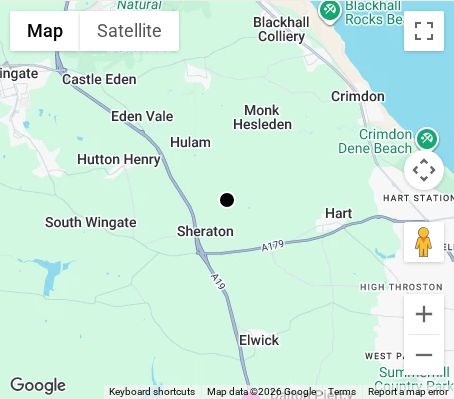 Map of affordable wedding photographer coverage in Hartlepool, Durham, North East