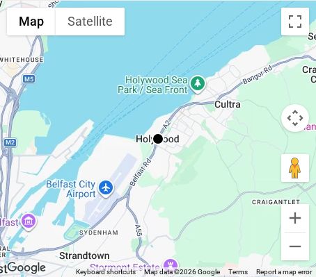 Map of affordable wedding photographer coverage in Holywood, Ards and North Down, Northern Ireland