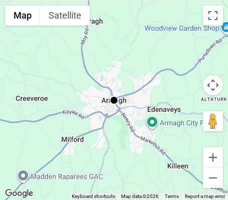 Map of affordable wedding photographer coverage in Armagh, Armagh City, Banbridge and Craigavon, Northern Ireland