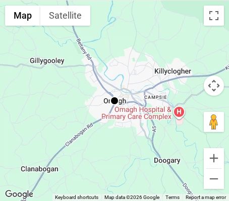 Map of affordable wedding photographer coverage in Omagh, Fermanagh and Omagh, Northern Ireland