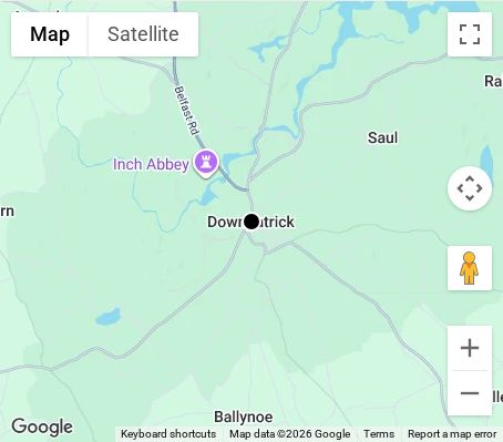 Map of affordable wedding photographer coverage in Downpatrick, Newry, Mourne and Down, Northern Ireland