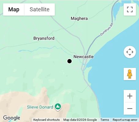 Map of affordable wedding photographer coverage in Newcastle, Newry, Mourne and Down, Northern Ireland