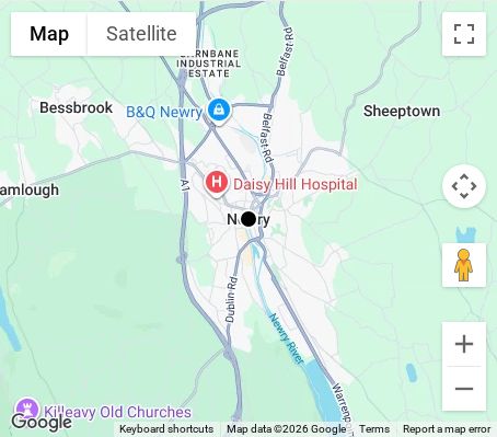 Map of affordable wedding photographer coverage in Newry, Newry, Mourne and Down, Northern Ireland
