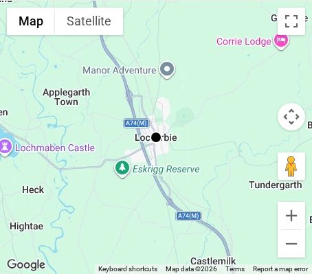 Map of affordable wedding photographer coverage in Lockerbie, Dumfries and Galloway, Scotland