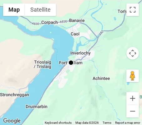 Map of affordable wedding photographer coverage in Fort William, Highland, Scotland
