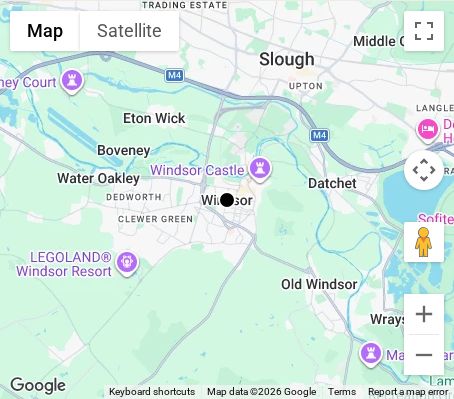 Map of affordable wedding photographer coverage in Windsor, Berkshire, South East