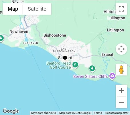 Map of affordable wedding photographer coverage in Seaford, East Sussex, South East