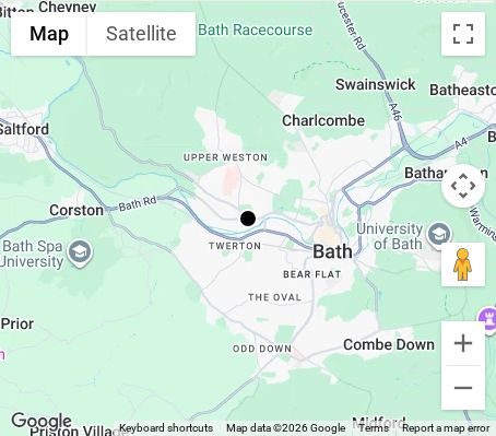Map of affordable wedding photographer coverage in Bath, Somerset, South West
