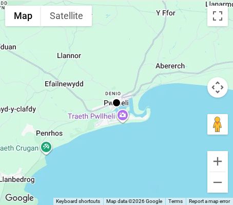 Map of affordable wedding photographer coverage in Pwllheli, Gwynedd, Wales