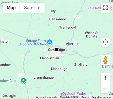 Map of affordable wedding photographer coverage in Cowbridge, Vale of Glamorgan, Wales