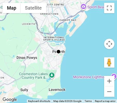 Map of affordable wedding photographer coverage in Penarth, Vale of Glamorgan, Wales