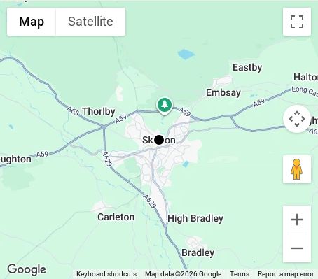 Map of affordable wedding photographer coverage in Skipton, North Yorkshire, Yorkshire and the Humber