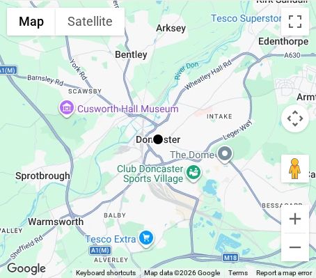 Map of affordable wedding photographer coverage in Doncaster, South Yorkshire, Yorkshire and the Humber