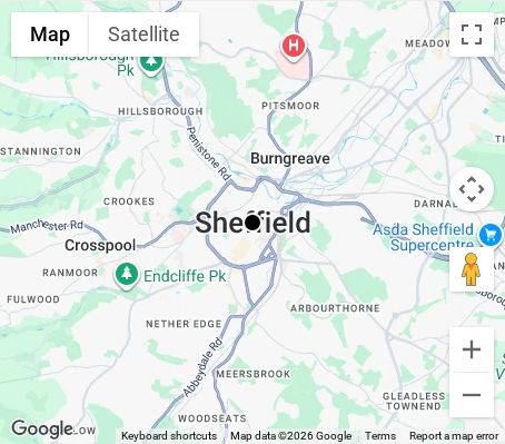 Map of affordable wedding photographer coverage in Sheffield, South Yorkshire, Yorkshire and the Humber